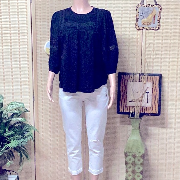 TIME AND TRU. SIZE S/CHL (4-6) BLACK TOP.. 100% Rayon. Lace 100% Polyester - Picture 16 of 16